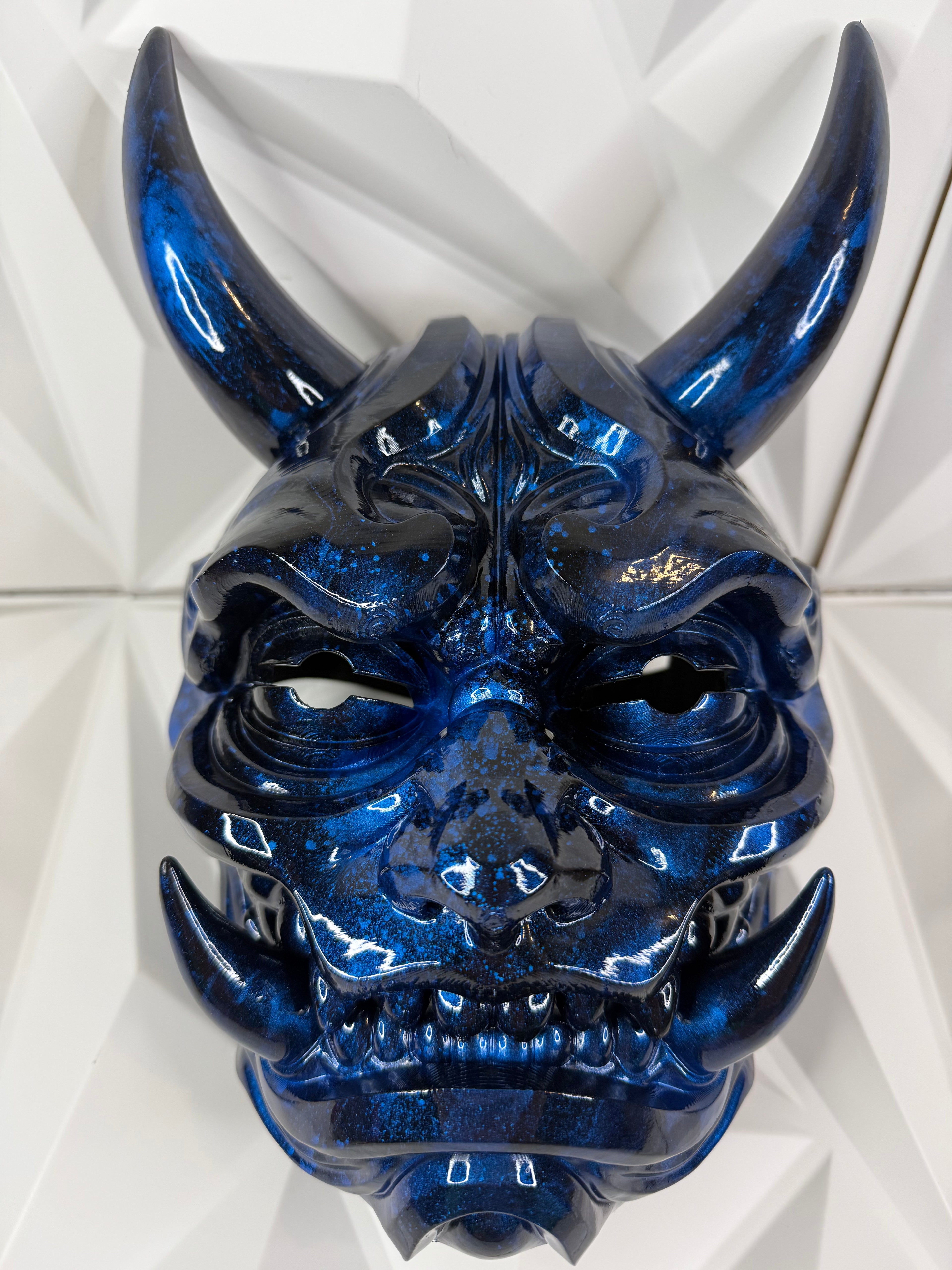 Oni Chibi Mask in Opal Blue