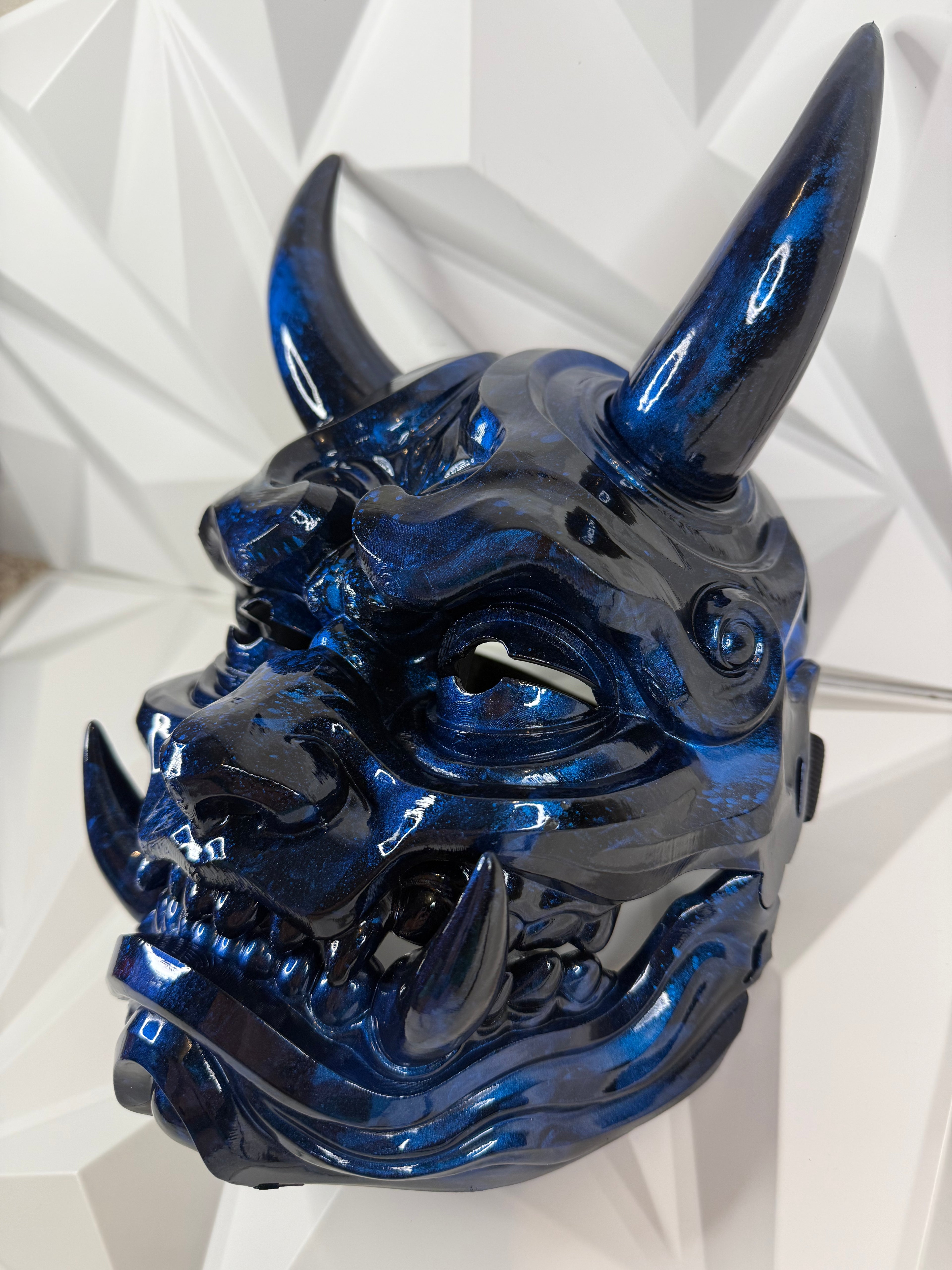 Oni Chibi Mask in Opal Blue