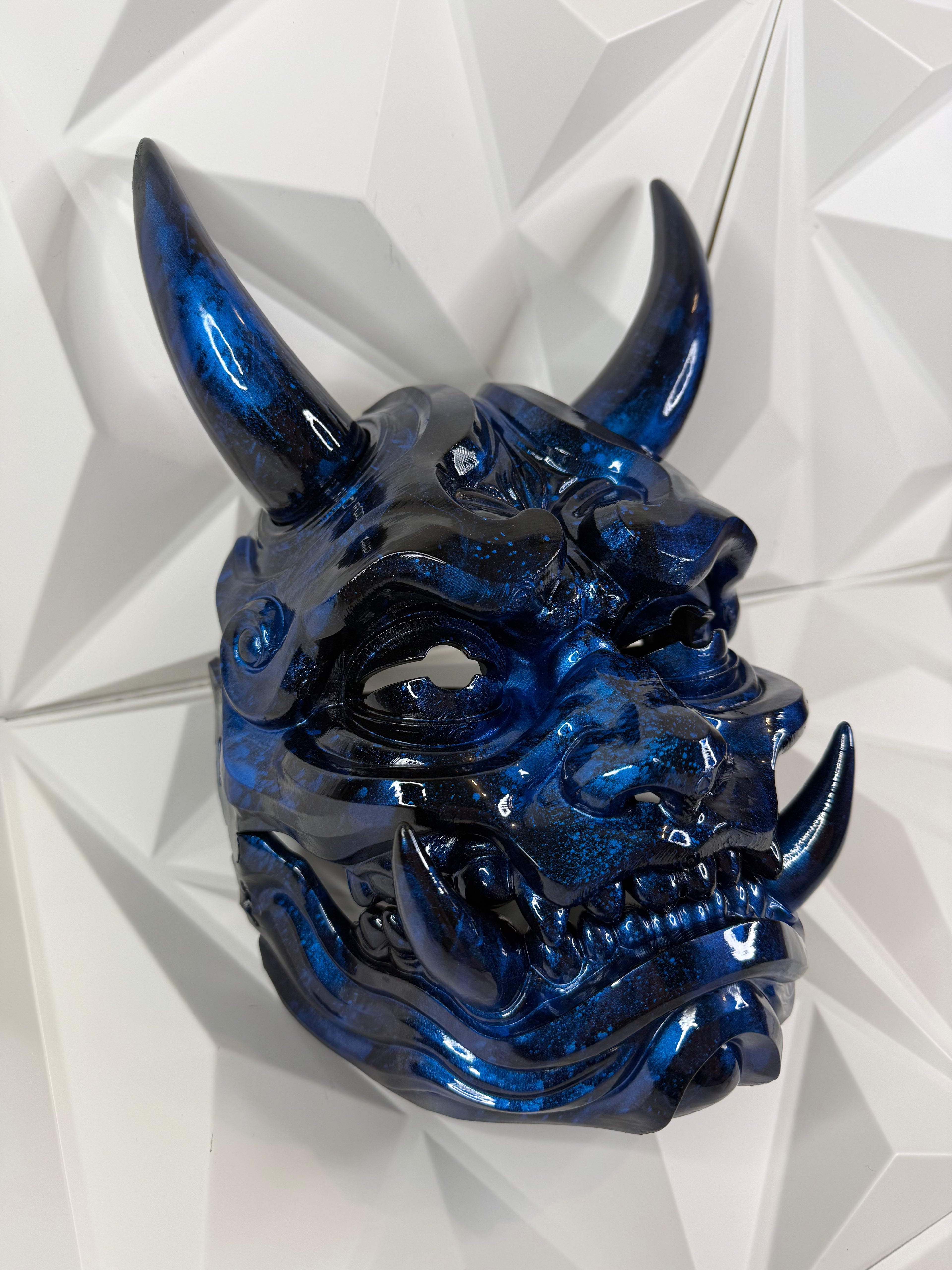 Oni Chibi Mask in Opal Blue